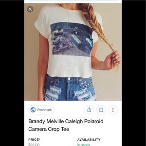 Brandy Melville Polaroid Crop Top